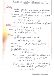 Resolution des Equation Differentiel de 2nd order