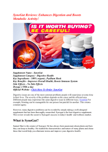What Are The Ingredients Used In Synogut?