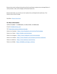 Binance Clone Script