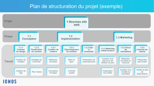 Exemple Organigramme des taches du projet