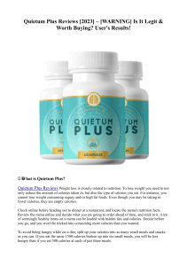 Quietum Plus Reviews [2023] – [WARNING] Is It Legit & Worth Buying? User's Results!