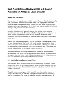 Dark Age Defense Reviews 2023 Is It Scam? Available on Amazon? Login Details!