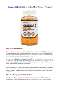 Omega 3 Fish Oil 2023 in India at Best Prices – Prorganiq