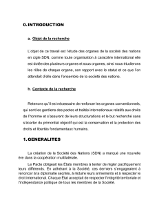 Organes de la Société des Nations: Une étude de recherche