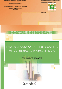 Programme Educatif et Guide d'Exécution 2nde C