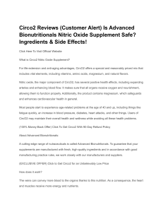 Circo2 Reviews (Customer Alert) Is Advanced Bionutritionals Nitric Oxide Supplement Safe  Ingredients & Side Effects!