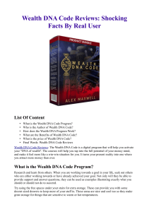 The Wealth DNA Code Reviews 2023 - Does It REALLY Work for YOU?