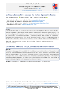 Logistique urbaine au Maroc concepts etat des lieu