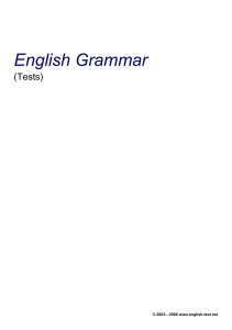 English Grammar ( Tests )-1
