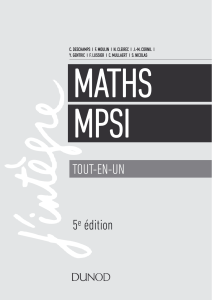 Mathématiques MPSI Tout-en-un