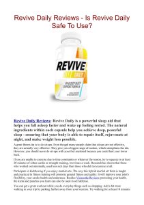 Revive Daily Reviews 2023