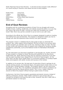 The End of Gout Reviews