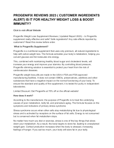 PROGENIFIX REVIEWS 2023 ( CUSTOMER INGREDIENTS ALERT) IS IT FOR HEALTHY WEIGHT LOSS & BOOST IMMUNITY 