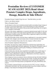 Prostadine Reviews (CUSTOMER SCAM ALERT 2023) Read About Prostate Complex Drops, Ingredients, Dosage, Benefits & Side Effects!