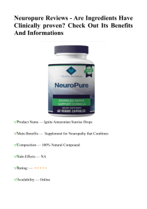 Neuropure Reviews - Are Ingredients Have Clinically proven? Check Out Its Benefits And Informations