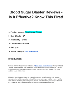 Blood Sugar Blaster Reviews - Is It Effective  Know This First! - Google Docs