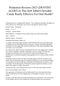Prodentim Reviews 2023 (DENTIST ALERT) Is This Soft Tablet Chewable Candy Really Effective For Oral Health