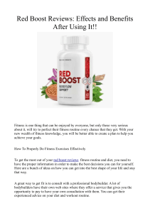Red Boost Reviews Effects and Benefits After Using It