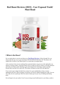 Red Boost Reviews [2023] - User Exposed Truth! Must Read