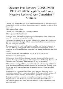 Quietum Plus Reviews (CONSUMER REPORT 2023) Legit Capsule Any Negative Reviews Any Complaints Australia!