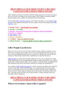 LIBA UK WEIGHT LOSS CAPSULES REVIEW - DON'T BE FOOLED! Use LIBA Capsules As Fat Burner?
