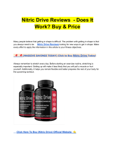 Nitric Drive Reviews - Does It Work  Buy & Price