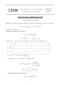 td + solution fct usuelles