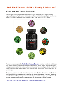 Rock Hard Formula - Is 100% Healthy & Safe to You?