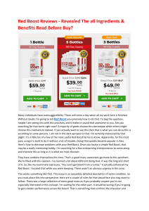 Red Boost Reviews Suppliment