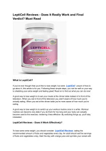 LeptiCell Reviews - Does It Really Work and Final Verdict? Must Read