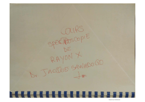 spectroscopie RX de Sawadogo Jacques