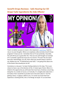 SonoFit Drops Suppliment