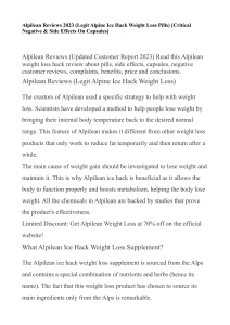 Alpilean Reviews 2023 (Legit Alpine Ice Hack Weight Loss Pills)