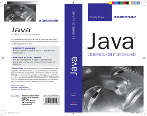 Java L’ESSENTIEL DU CODE ET DES COMMANDES