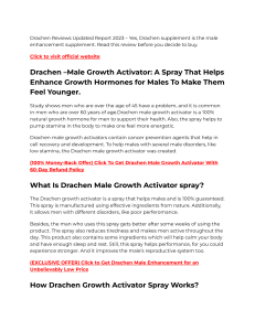 Drachen Reviews (WARNING SCAM ALERT) Is The Best Male Growth Activator Spray & Male Enhancement Supplement  - Google Docs
