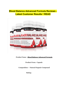 Blood Balance Advanced Formula Reviews - Latest Customer Results ! READ