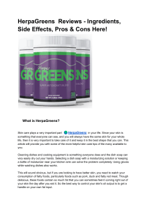HerpaGreens  Reviews - Ingredients, Side Effects, Pros & Cons Here!