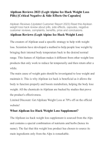 Alpilean Reviews 2023 (Legit Alpine Ice Hack Weight Loss Pills) [Critical Negative & Side Effects On Capsules]