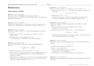 Réduction. Sous-espaces stables. [http   mp.cpgedupuydelome.fr] édité le 29 décembre 2015 Enoncés 1