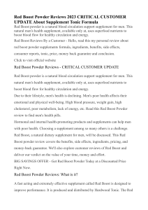Red Boost Powder Reviews 2023 CRITICAL CUSTOMER UPDATE About Supplement Tonic Formula