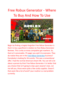 Free Robux Generator