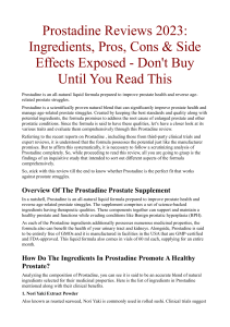 Prostadine Reviews 2023 Ingredients, Pros, Cons  Side Effects Exposed  Don't Buy Until You Read This