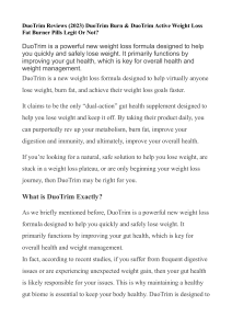 DuoTrim Reviews (2023) DuoTrim Burn & DuoTrim Active Weight Loss Fat Burner Pills Legit Or Not?