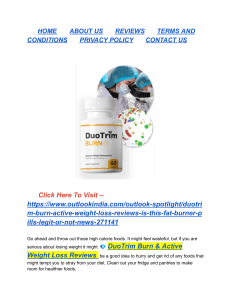 DuoTrim Burn & Active Weight Loss Reviews