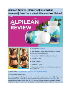 Alpilean Reviews Suppliment