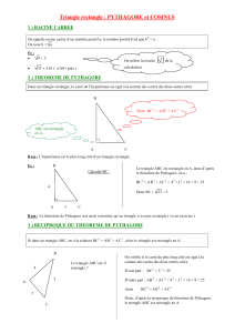 pythagore cosinus