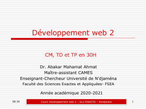 cours developpement web 2 GL2 ENASTIC amdjarass