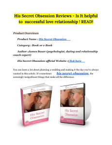 His Secret Obsession Reviews - Is It helpful to successful love relationship ! READ!