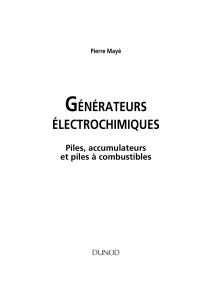 Generateurs electrochimiques