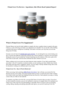 Primal Grow Pro Reviews - Ingredients, Side Effects Read Updated Report!